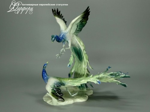 Купить фарфоровую статуэтку Alka Kunst Играющие павлины
